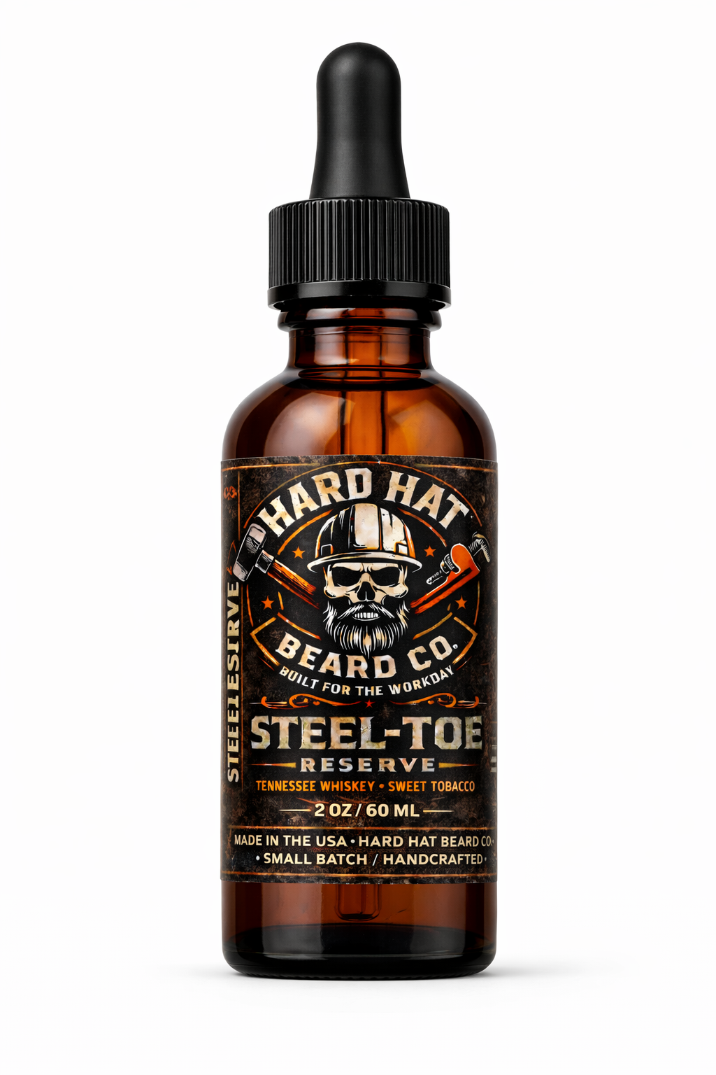 Hard Hat Beard Co. Steel-Toe Reserve Beard Oil Tennessee Whiskey 2 oz/60 mL