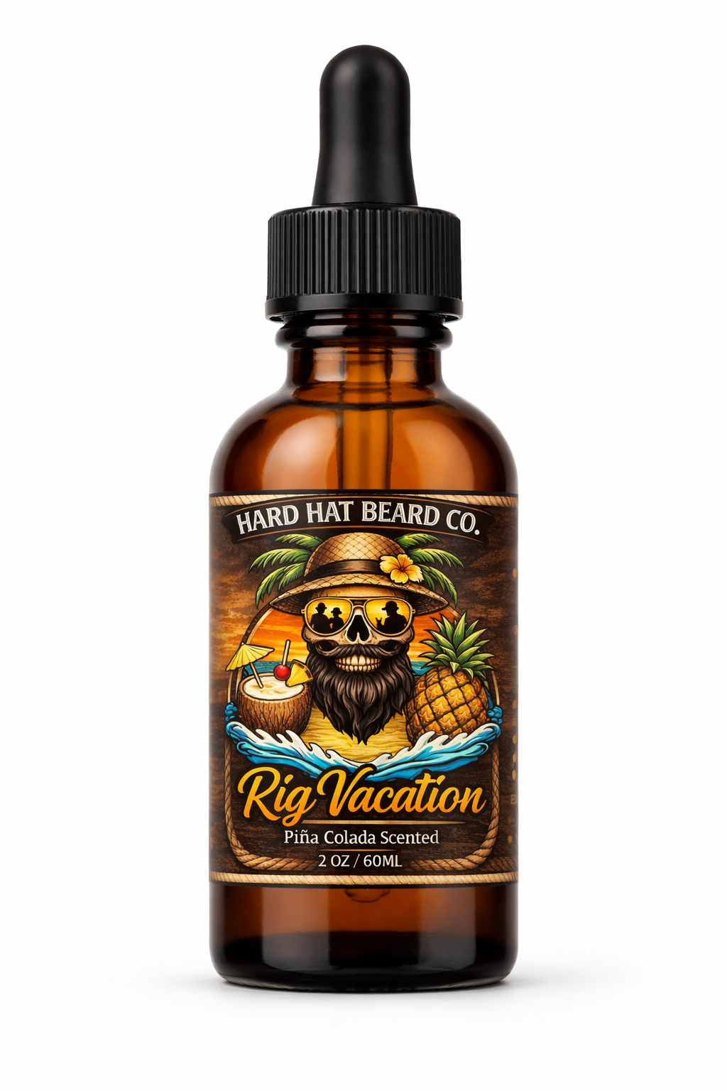 Hard Hat Beard Co. Rig Vacation Beard Oil Piña Colada 2 oz/60 mL